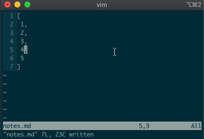 Repeat last command with `@:`