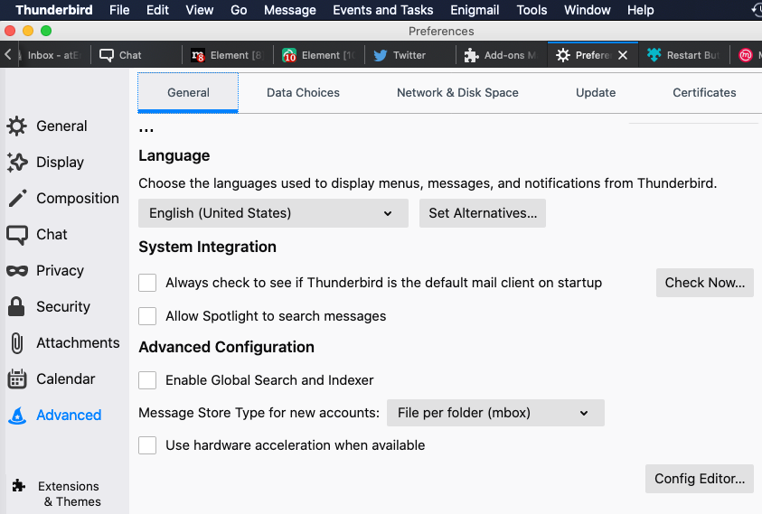 Thunderbird - Pref - Adv - General - Config-Editor