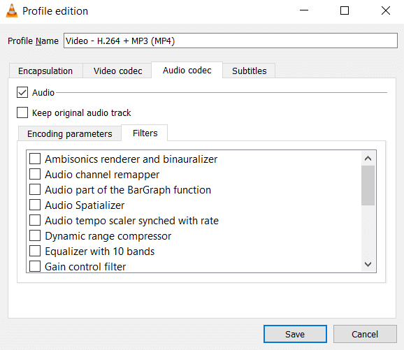 Audio Filters in VLC Conversion Audio Filters in VLC Conversion