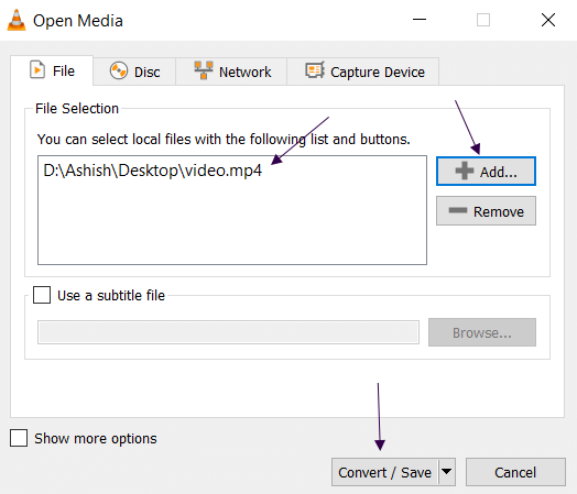 Adding Media to Open Media Dialog Browse and Add Video