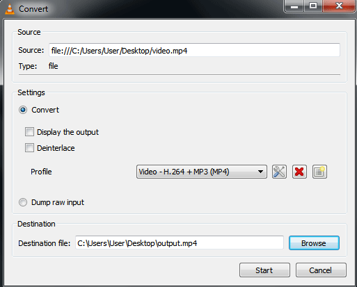 A Few Conversion Settings Conversion Settings