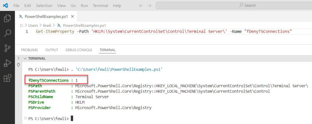 Enable Remote Desktop Using PowerShell
