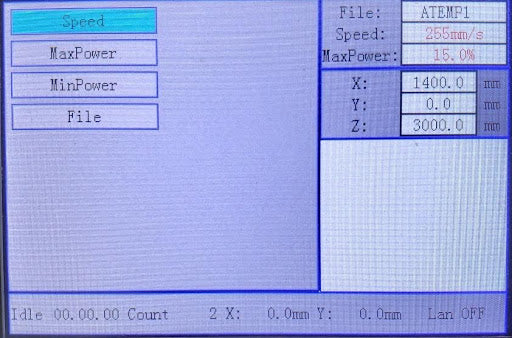 change maxpower minpower setting ruida controller